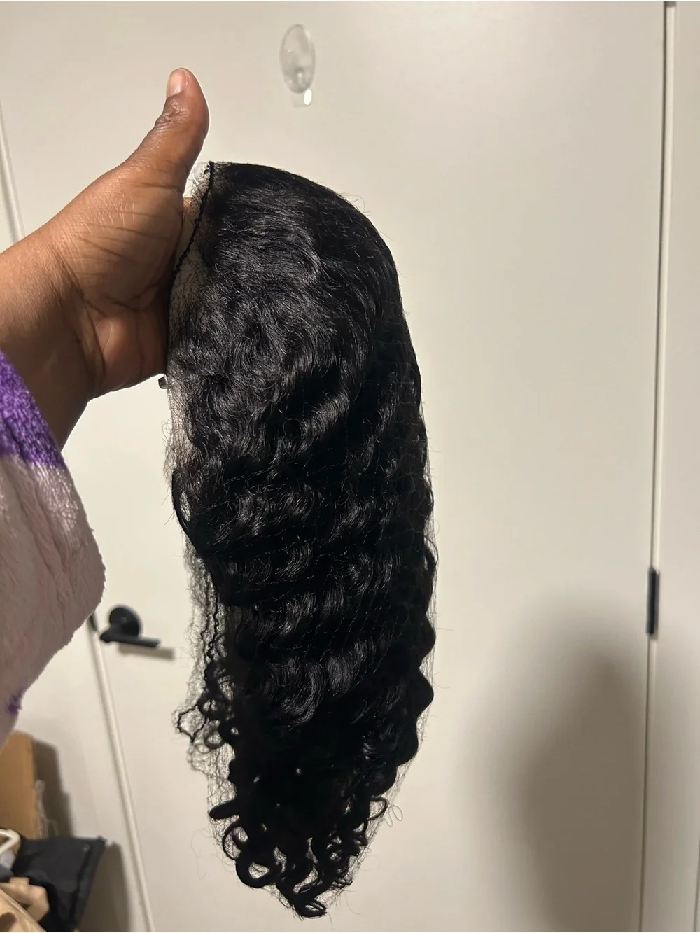 Deep Curly Lace Front Wig - Natural Black